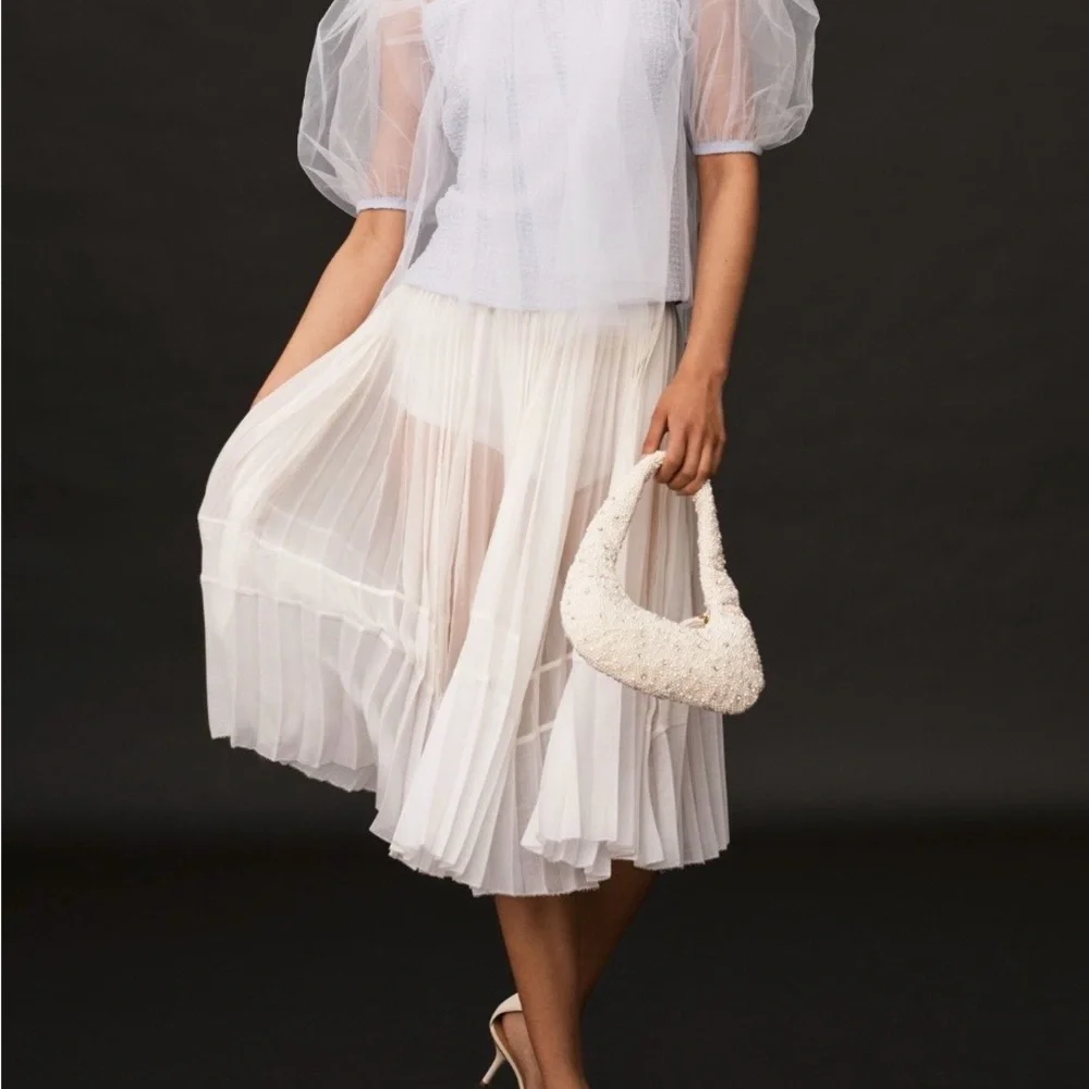 Elegant Sheer Puff Sleeve Top